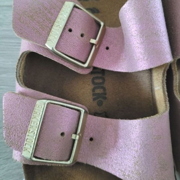 Birkenstock🌷Arizona Washed Metallic Pink Suede size 6 1/2, 37 - Picture 8 of 15